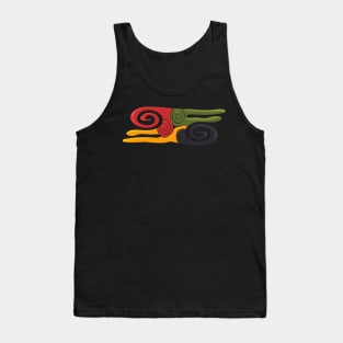 Kwatakye Atiko Adinkra symbol in pan african colors Tank Top